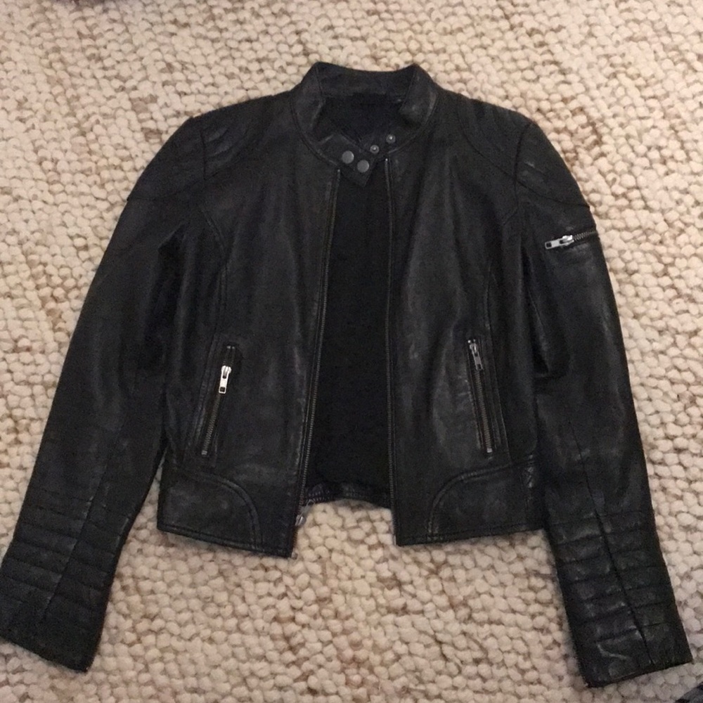 Trouve Leather Moto Jacket